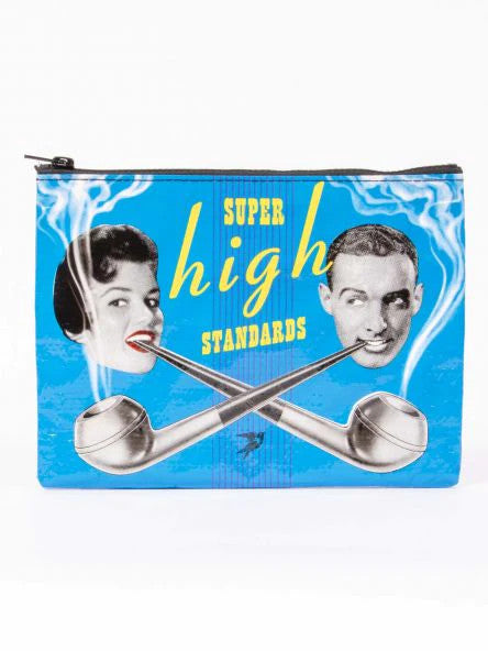 Super High Standards Zipper Pouch- front view