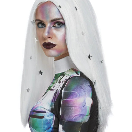 White & Silver Cosmic Wig