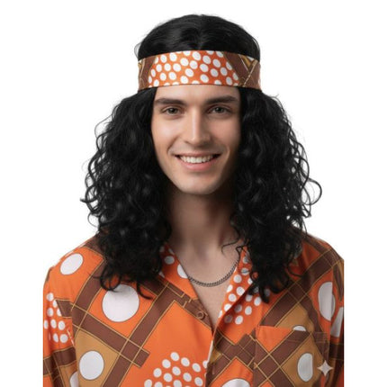 70s Rock Wig with Bandana
