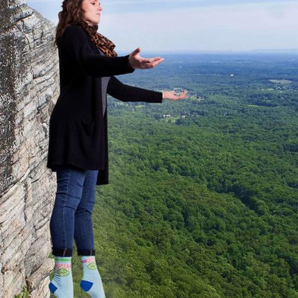 Queen of Bitch Mountain Crew Socks- worn by model
