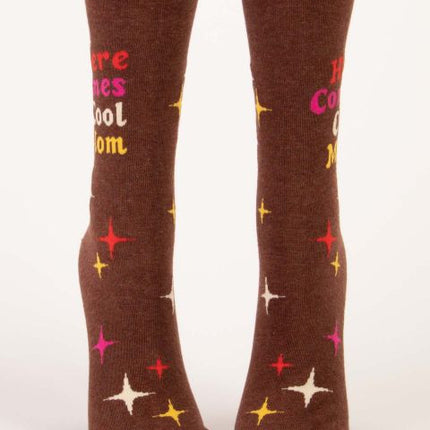 Here Comes Cool Mom Crew Socks- front view