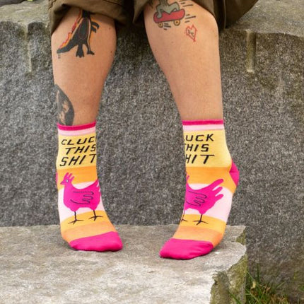 Cluck This Shit Ankle Socks- worn by model