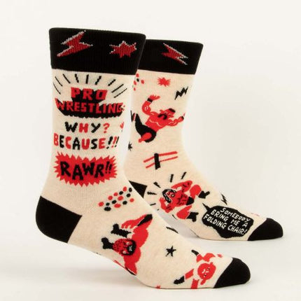 Pro Wrestling Men's Socks- side view