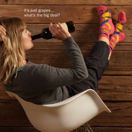 My Favorite Salad is Wine Crew Socks- worn by model