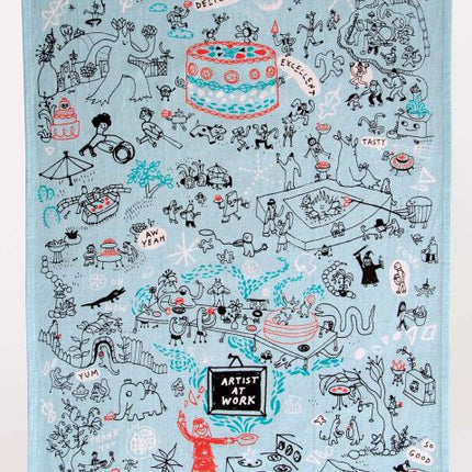 Artist At Work Dish Towel- unfolded