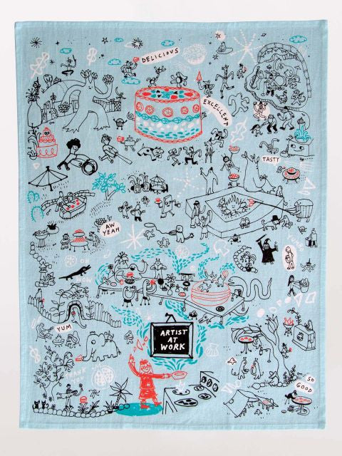 Artist At Work Dish Towel- unfolded