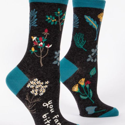 You Fancy Bitch Crew Socks- side view