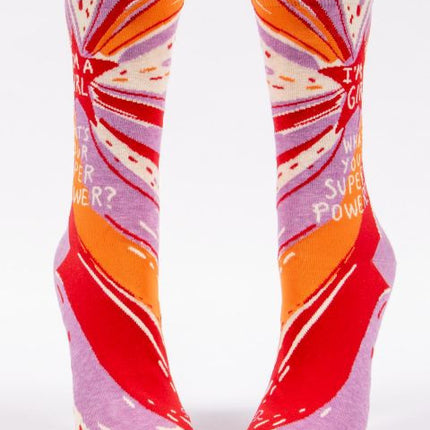Superpower Crew Socks- front view