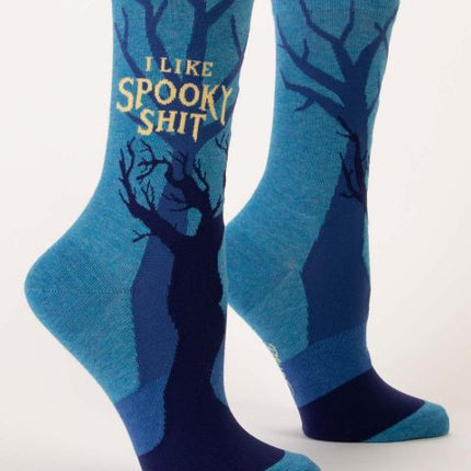 I Like Spooky Shit Crew Socks- side view
