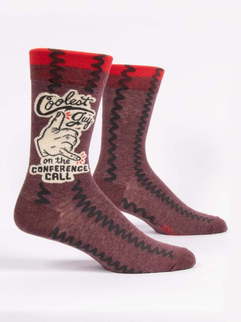 Coolest Guy On The Conference Call Men's Socks- side view