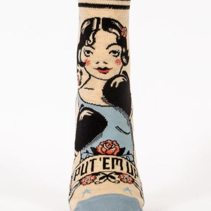 Put 'Em Up Ankle Sock- single sock front view