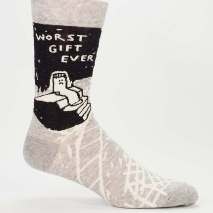 Worst Gift Ever Men's Socks- single sock right side view