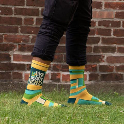 Big Ol' Word Nerd Men's Socks- worn by model