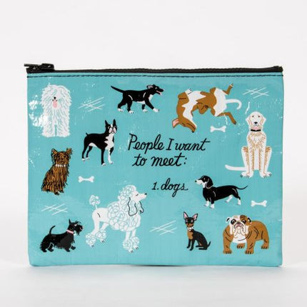 People To Meet: Dogs Zipper Pouch- front view