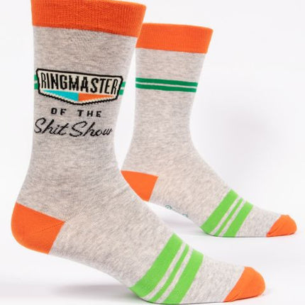 Ringmaster Of The Shit Show Men's Socks- side view