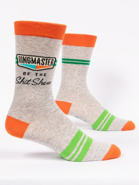 Ringmaster Of The Shit Show Men's Socks- side view