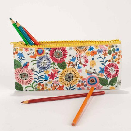 Flower Field Pencil Case- with pencils