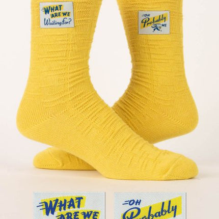 What Are We Waiting For? Tag Socks 