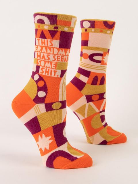 Grandma Has Seen Some Shit Crew Socks- side view