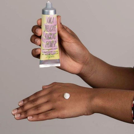 DFF Hand Cream- Lavender with Lemon- being used