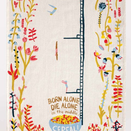 Cereal Dish Towel- unfolded