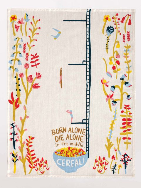 Cereal Dish Towel- unfolded
