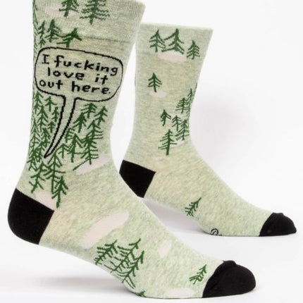 I Fucking Love It Out Here Men's Socks- side view