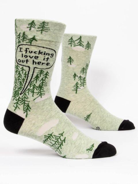 I Fucking Love It Out Here Men's Socks- side view