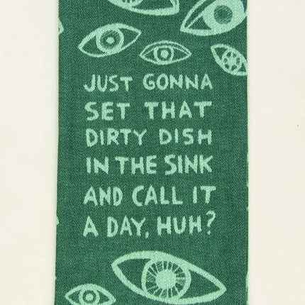 Dirty Dish In The Sink Dish Towel- folded