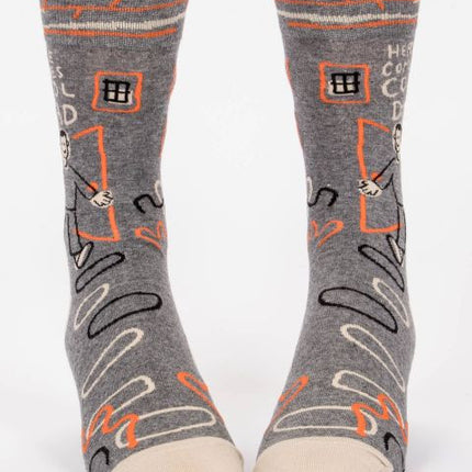Here Comes Cool Dad Men's Socks- front view