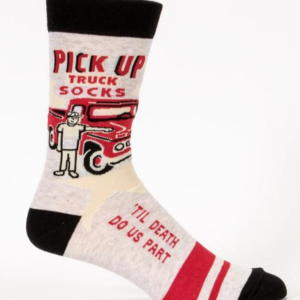 Pickup Truck Men's Socks- single sock side view