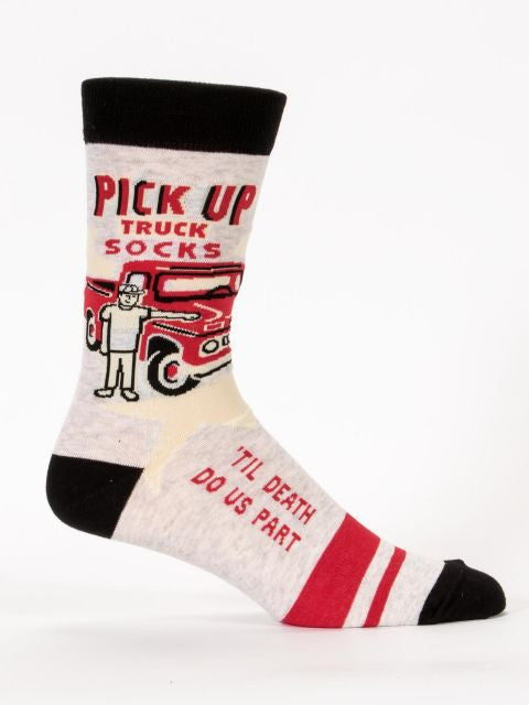 Pickup Truck Men's Socks- single sock side view