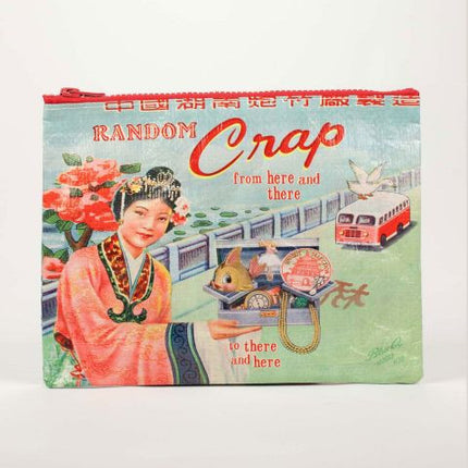 Random Crap Zipper Pouch- front view