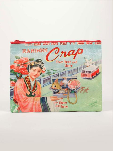 Random Crap Zipper Pouch- front view