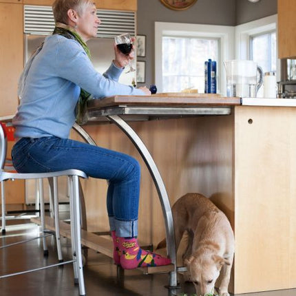 My Favorite Salad is Wine Crew Socks- worn by model 2