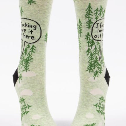 Fucking Love It Out Here Crew Socks- front view