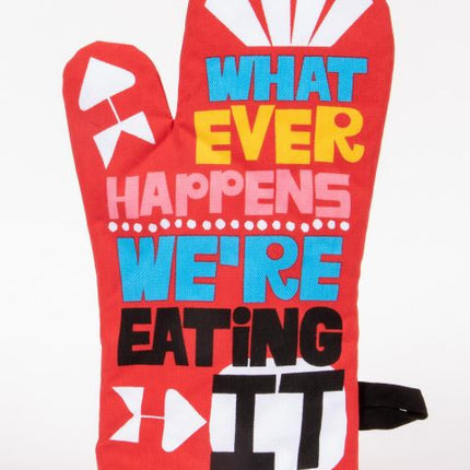 Whatever Happens Oven Mitt- front view