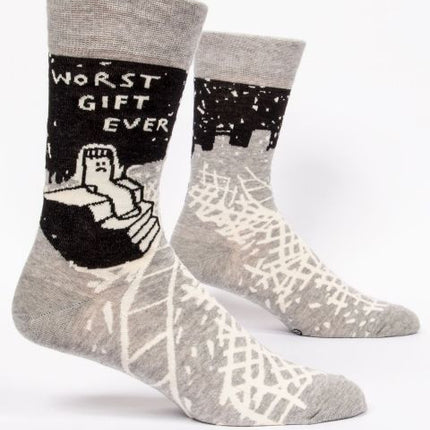 Worst Gift Ever Men's Socks- side view