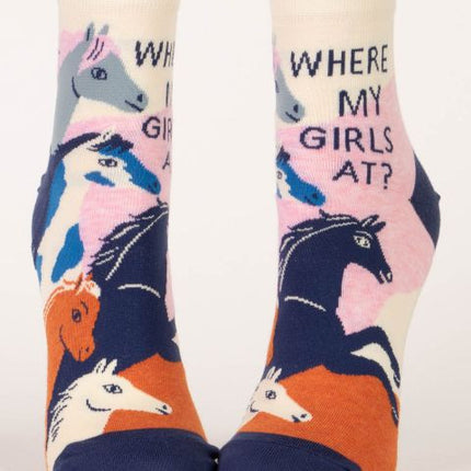 Where My Girls At Ankle Socks- front view