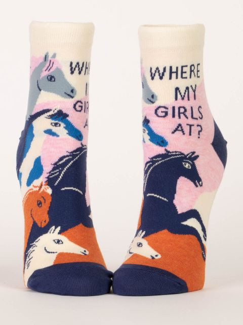 Where My Girls At Ankle Socks- front view