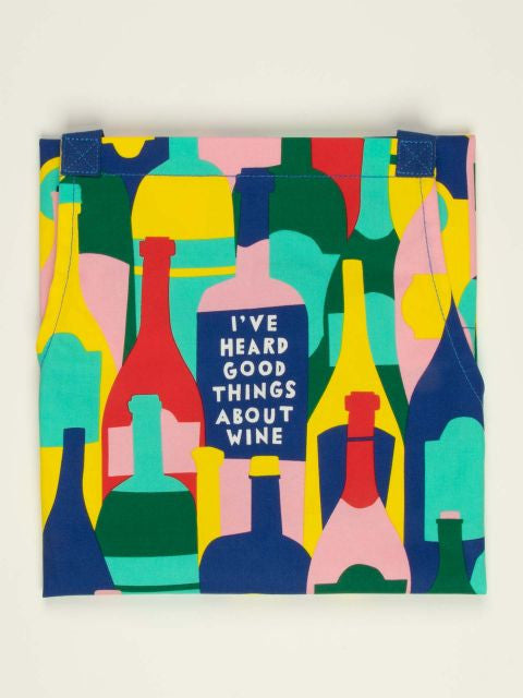 Good Things About Wine Apron- design close up