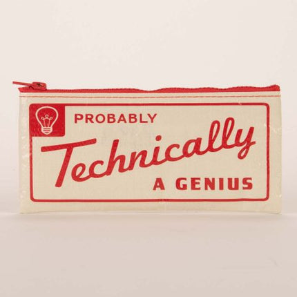 Probably Technically A Genius Pencil Case- front view
