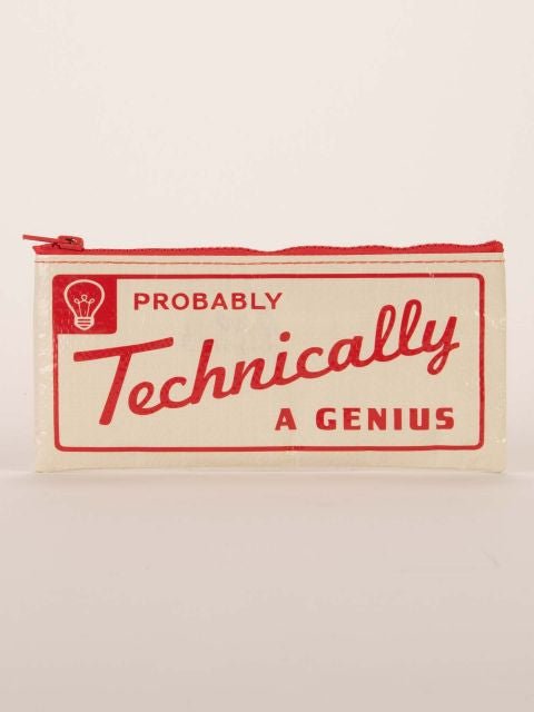 Probably Technically A Genius Pencil Case- front view