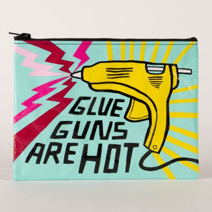 Glue Guns Are Hot Zipper Pouch- front view