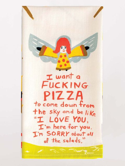Fucking Pizza Dish Towel- folded