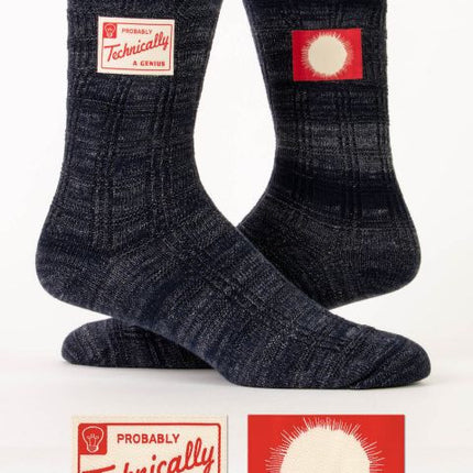 Probably Technically A Genius Tag Socks L/XL