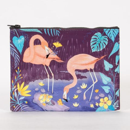 Flamingo Zipper Pouch- front view