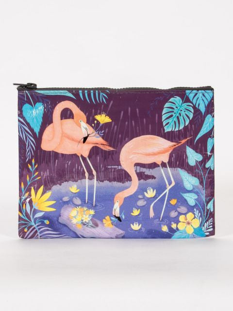 Flamingo Zipper Pouch- front view