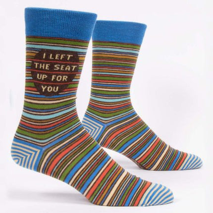 I Left The Seat Up Men's Socks- side view