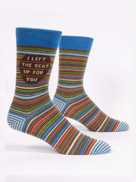 I Left The Seat Up Men's Socks- side view